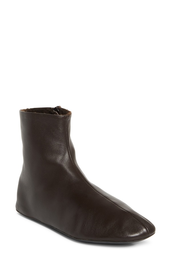 ザ ファースト レディース シューズ ブーツ・レインブーツ The Row Stella Genuine Shearling Lined Bootie Black 黒いこと