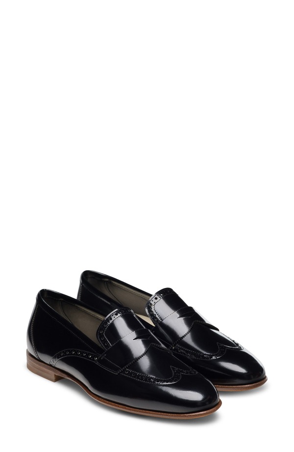 マグナーニ レディース シューズ スリッポン・ローファー ウィングチップ Magnanni Cassandra Wingtipenny Loafer Black 黒いこと