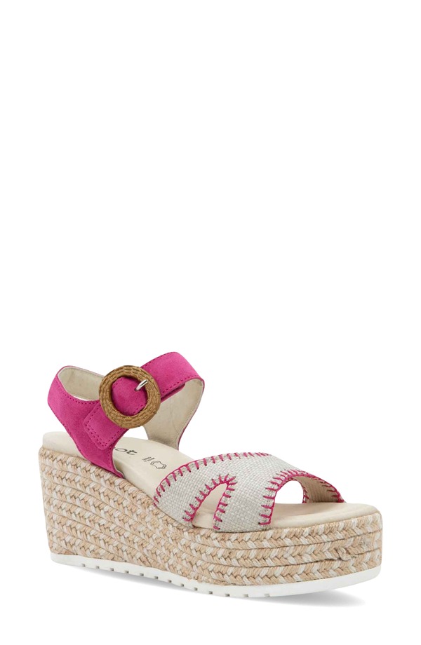 ナオト レディース シューズ サンダル プラットフォーム Naot Majorca Platform Sandal Fuchsia With Raffia フューシャ｜ReVida 店 42,120円