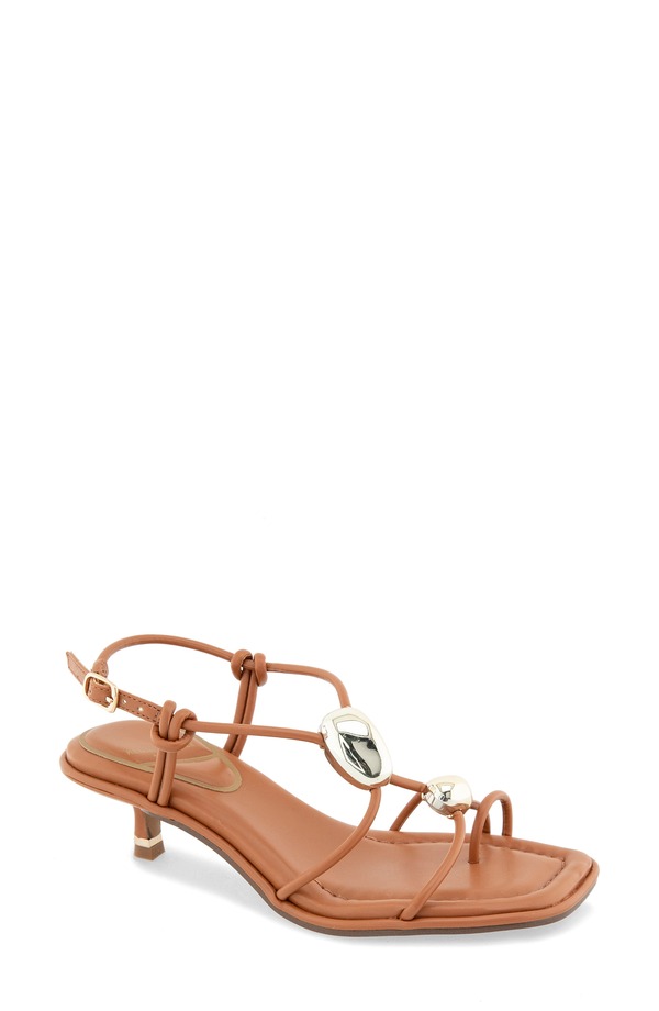 ケネスコール レディース シューズ サンダル ヒール Kenneth Cole Gemma Kitten Heel Sandal Tan タン