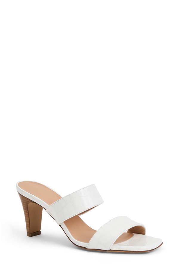 ブルーノマグリ レディース シューズ 踵 サンダル Bruno Magli Vezza Embossed Slide Sandal Bone Patent/ Croc