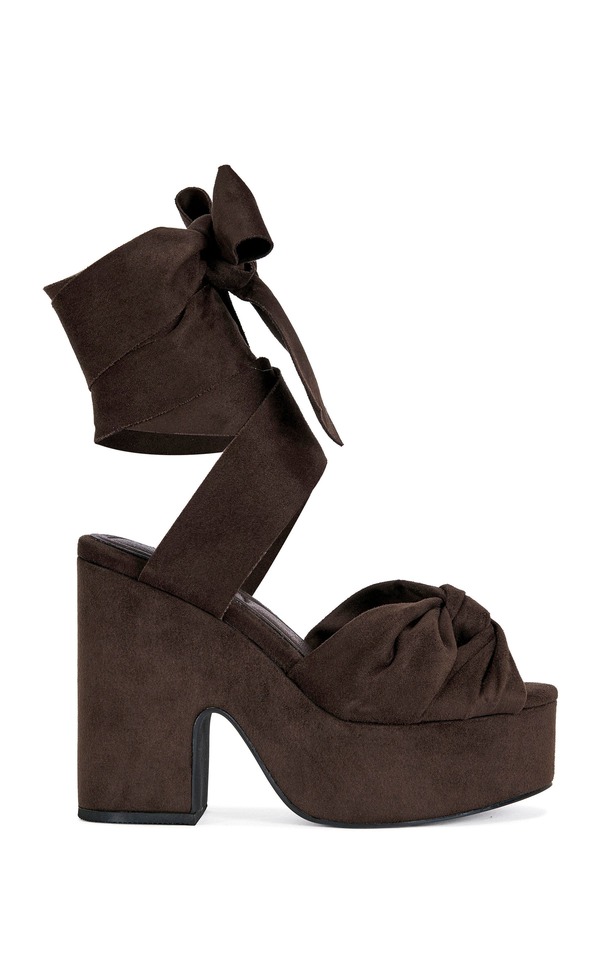 アザレア ワン レディース シューズ ヒール サンダル AZALEA WANG Saki Block Sandal Chocolate チョコレート|ReVida 店