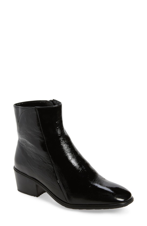 ナオト レディース シューズ ブーツ・レインブーツ Naot Goodie Zip Boot Black Crinkle Patent Leather ブラック