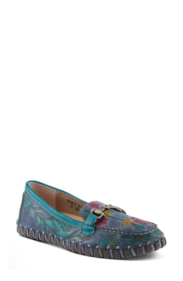 春月踏み段 レディース シューズ スリッポン・ローファー L\u0027Artiste by Spring Step Delavigne Bit Loafer Teal Multi ティール