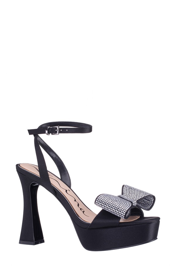 ニナ レディース シューズ ヒール プラットフォーム サンダル アンクル Ninagustankle Straplatform Sandal Black ブラック｜ReVida 店 20,790円