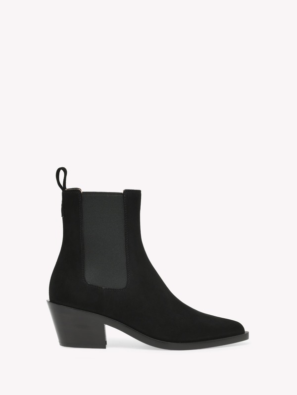 ジャンヴィト ロッシ レディース シューズ ブーツ・レインブーツ Gianvito Rossi Wylie Boots Black Suede ブラック｜ReVida 店