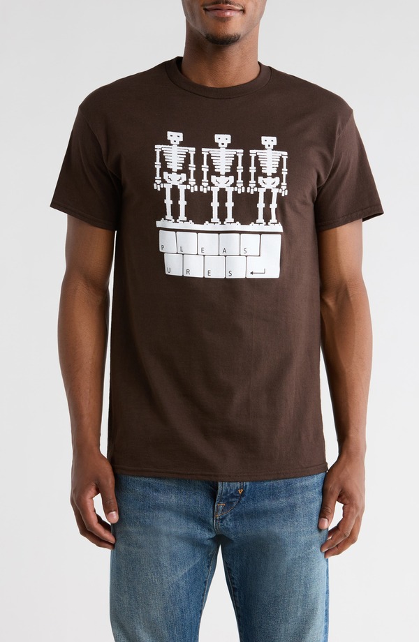 プレジャーズ メンズ トップス Tシャツ グラフィック PLEASURES Keyboard Graphic T-Shirt Chocolate チョコレート