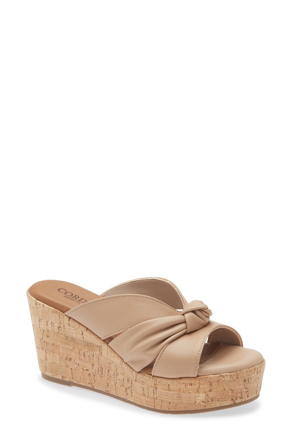 コルダーニ レディース シューズ ヒール プラットフォーム サンダル Cordani Dumont Platform Wedge Slide Sandal Naturaleather