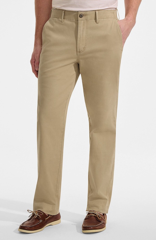 ランズエンド メンズ ボトムス カジュアルパンツ Lands' End Knockabout Comfort Waist Classic Fit Chino Pant Desertan タン|ReVida 店