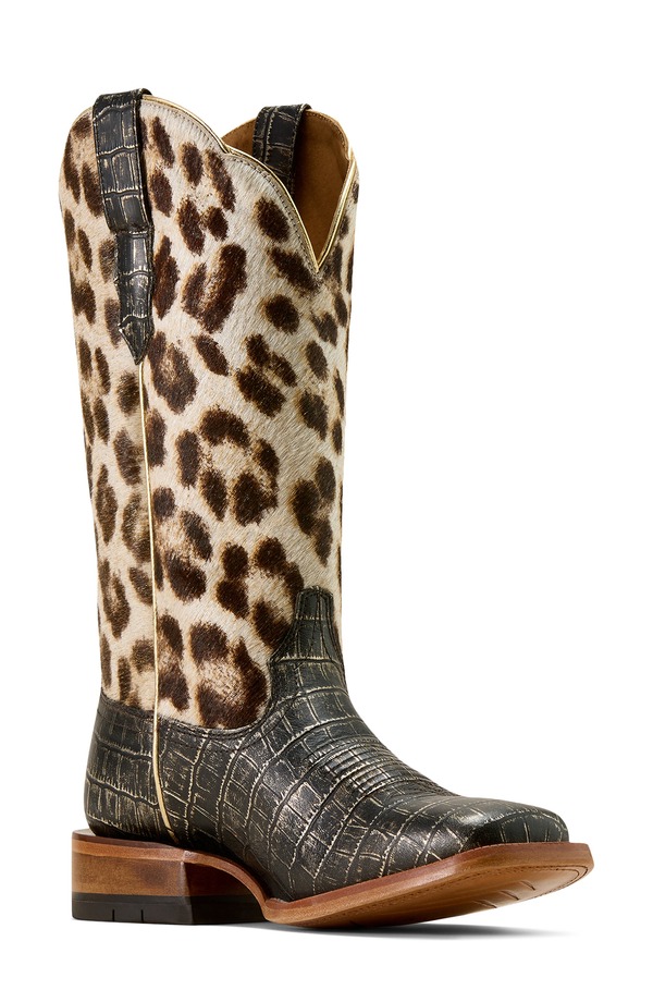 アリアト レディース シューズ ブーツ・レインブーツ Ariat Frontier Farrah Wide Square Toe Western Boot Midnight Croc Print
