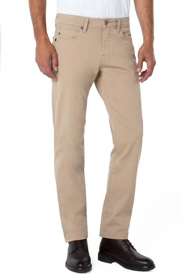 リヴァプール 天使の都市 メンズ ボトムス 心地好いズボン下 引っ切り無い Liverpoolos Angeles Liverpool Regent Relaxed Straight Leg Twill Pants Khaki カーキ