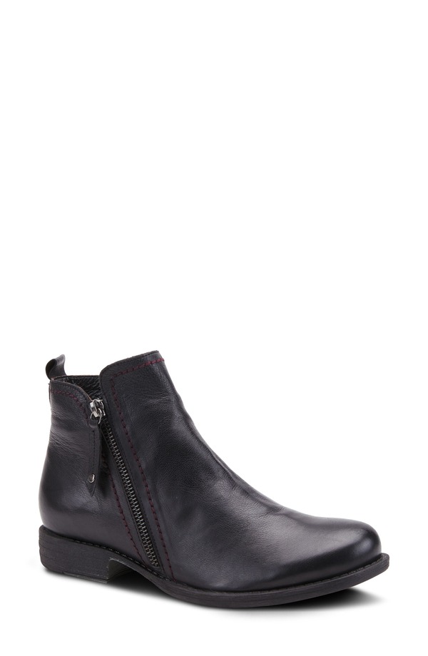 スプリングステップ レディース シューズ ブーツ・レインブーツ Spring Step Oziel Bootie Black Leather ブラック