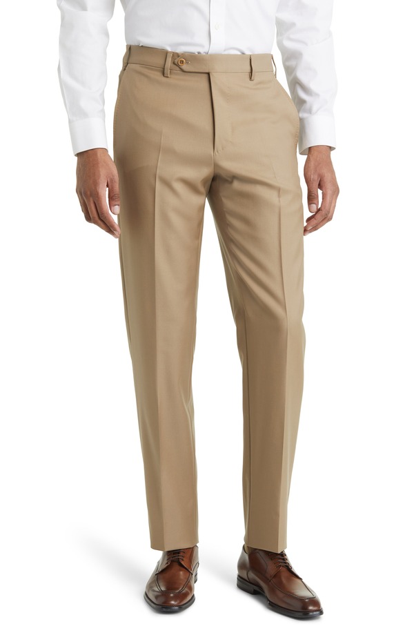 ザネッラ メンズ ボトムス カジュアルパンツ Zanella Devon Super 110serge Trousers Dark Beige ベージュ