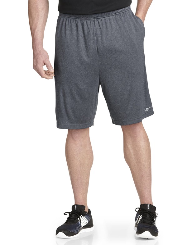 リーボック メンズ ボトムス 二分の一ズボン下・さる股引き 遊撃手ズボン下 Reebok Performance Insertech Athletic Shorts Grey Hthr Blk 薄墨色 ズボン・パンツ-メンズファッション