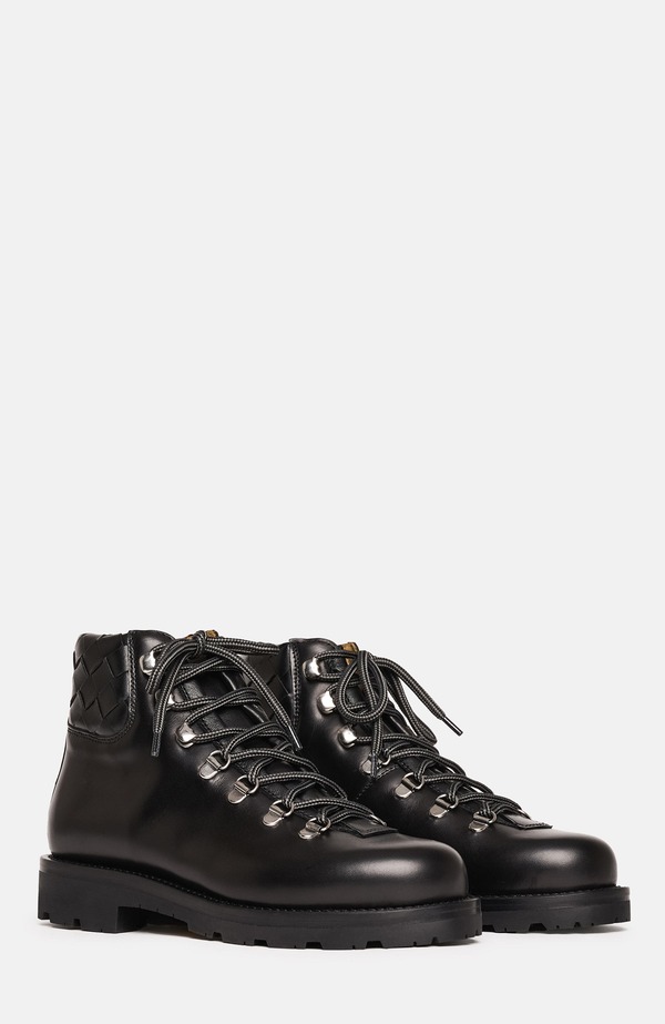 スカロッソ レディース シューズ ブーツ・レインブーツ SCAROSSO Catherine Boots Black Woven - Calf 黒いこと