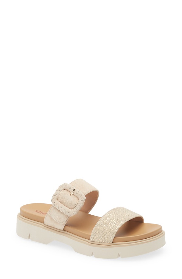 ザフレックス レディース シューズ 踵 プラットホーム サンダル The FLEXX Atena Platform Slide Sandal Sabbia Holly/ Camoscio