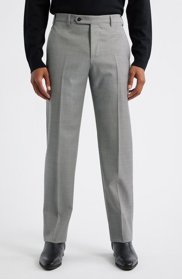ザネッラ メンズ ボトムス カジュアルパンツ ウール Zanella Devon Flat Front Wool Dress Pants Black ブラック｜ReVida 店 70,290円
