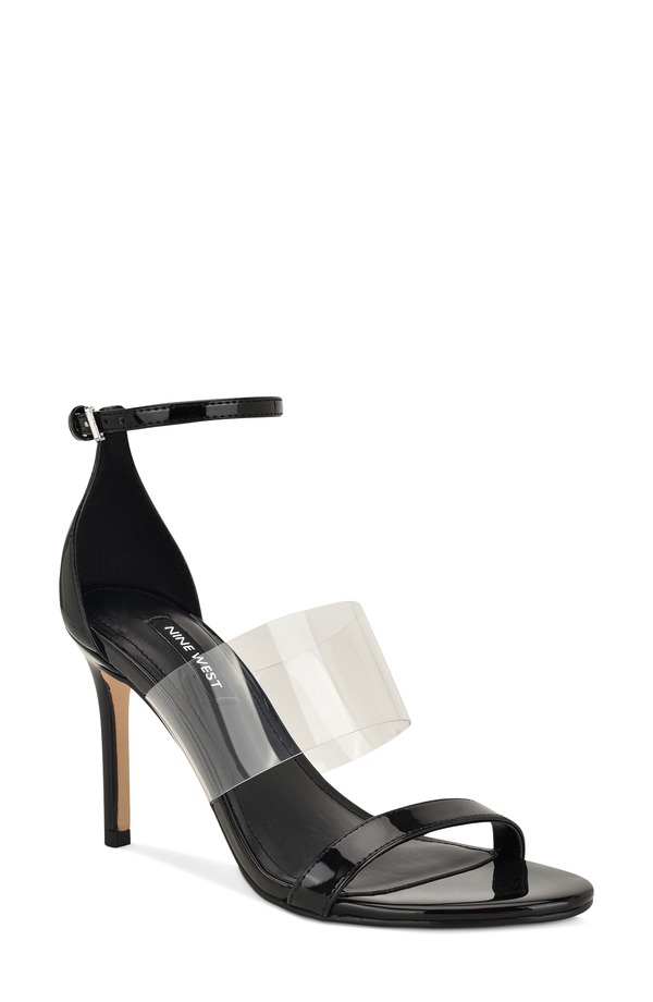 ナインウェスト レディース シューズ ヒール サンダル アンクル Nine West Vallie Ankle Strap Sandal Black ブラック｜ReVida 店