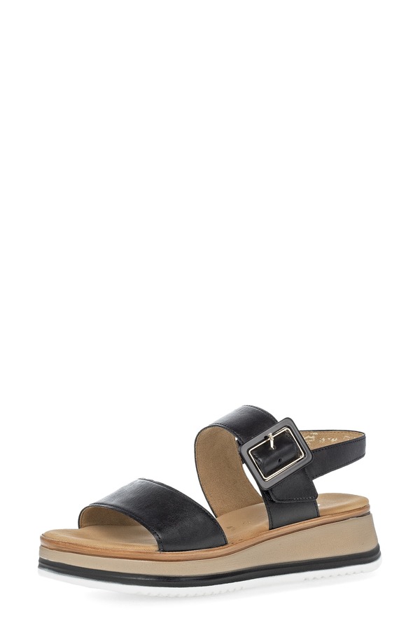 ガボール レディース シューズ サンダル Gabor Slingback Wedge Sandal Black ブラック