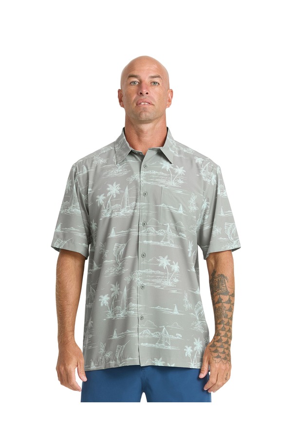 クイックシルバー ウォーター マン メンズ トップス シャツ Quiksilver Waterman Performance Pack WM SShort Sleeve Shirt Frost Gray グレー 16,671円
