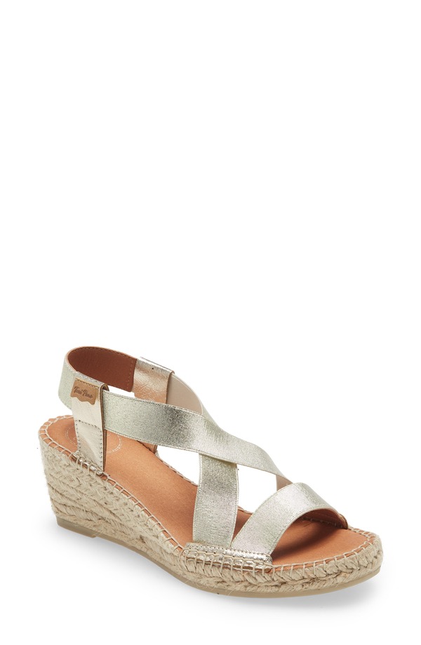 トニーポンズ レディース シューズ サンダル Toni Pons Tura Espadrille Wedge Platinum Leather