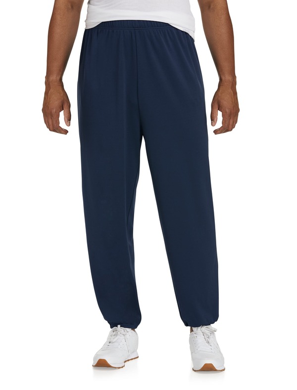 リーボック メンズ ボトムス カジュアルパンツ ジャージー Reebok Performance Jersey Elastic-Hem Tech Pants Navy ネイビー｜ReVida 店