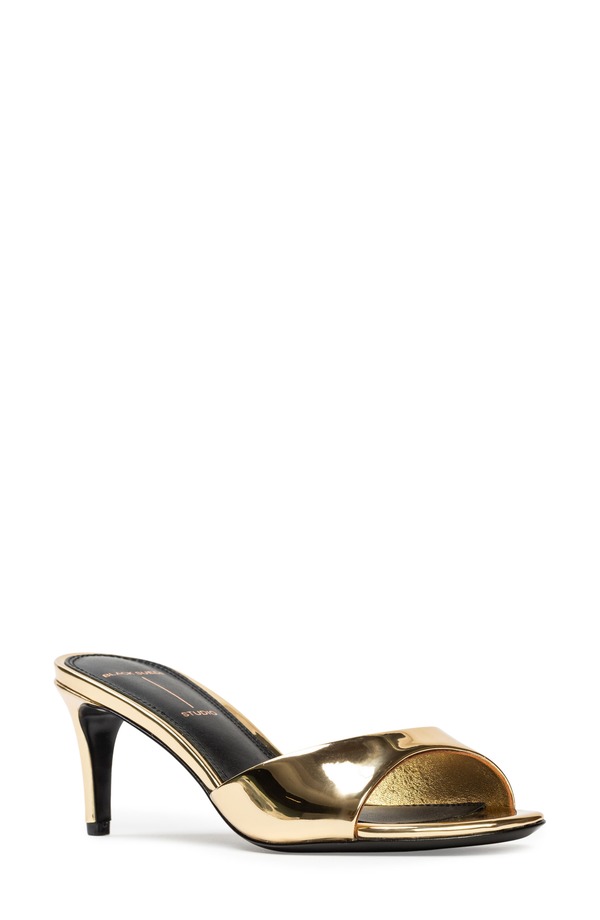 ブラックスエードスタジオ レディース シューズ ヒール サンダル BLACK SUEDE STUDIO Freddie Slide Sandal Gold Mirror Metallic ゴールド