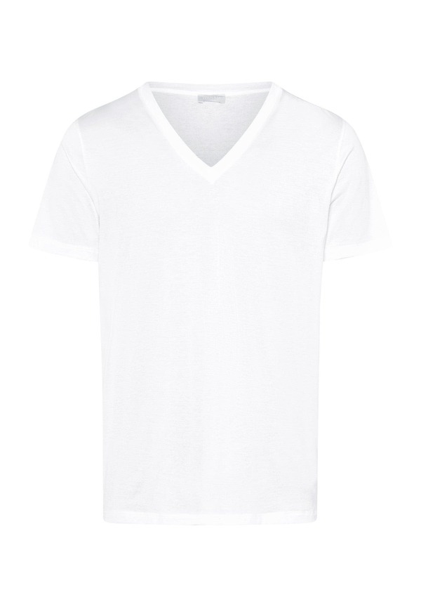 ハンロ メンズ トップス Tシャツ Vネック コットン Hanro Cotton Sporty V-Neck Cotton T-Shirt White ホワイト