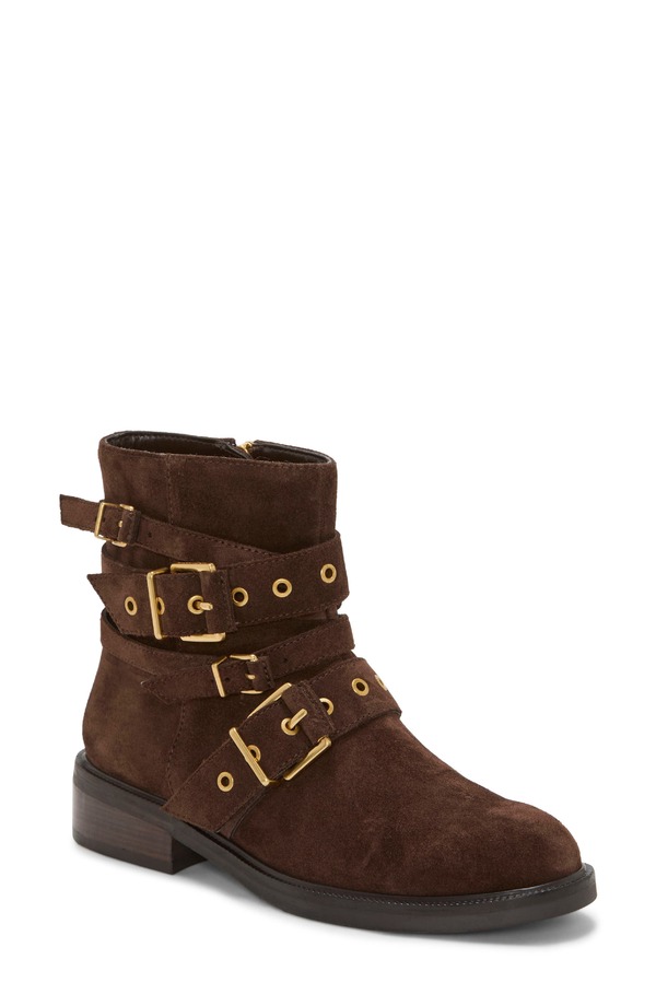 ヴィンスカムート レディース シューズ ブーツ・レインブーツ Vince Camuto Arielle Buckle Moto Boot Brownie Verona