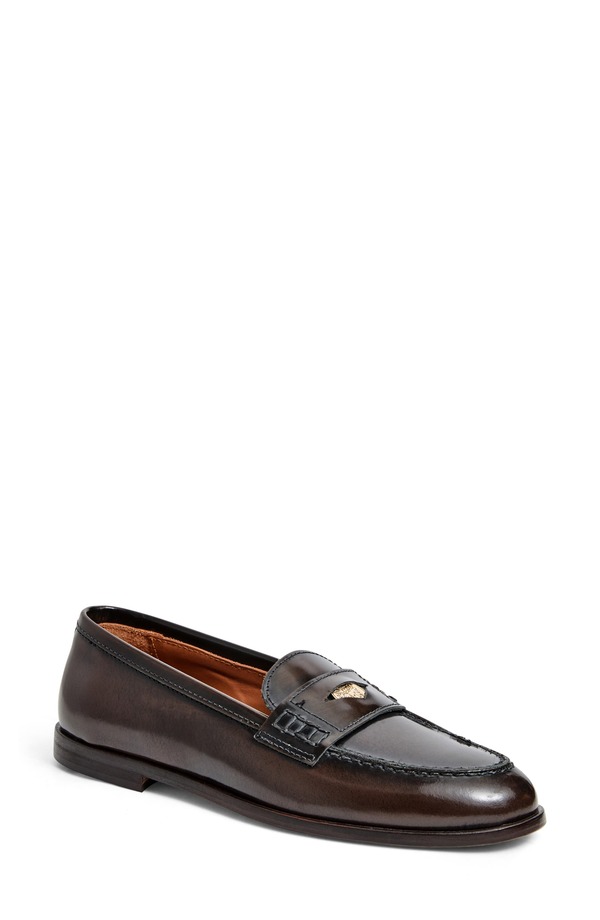 ブルーノマグリ レディース シューズ スリッポン・ローファー Bruno Magli Lola Penny Loafer Dark Brown 赤銅色