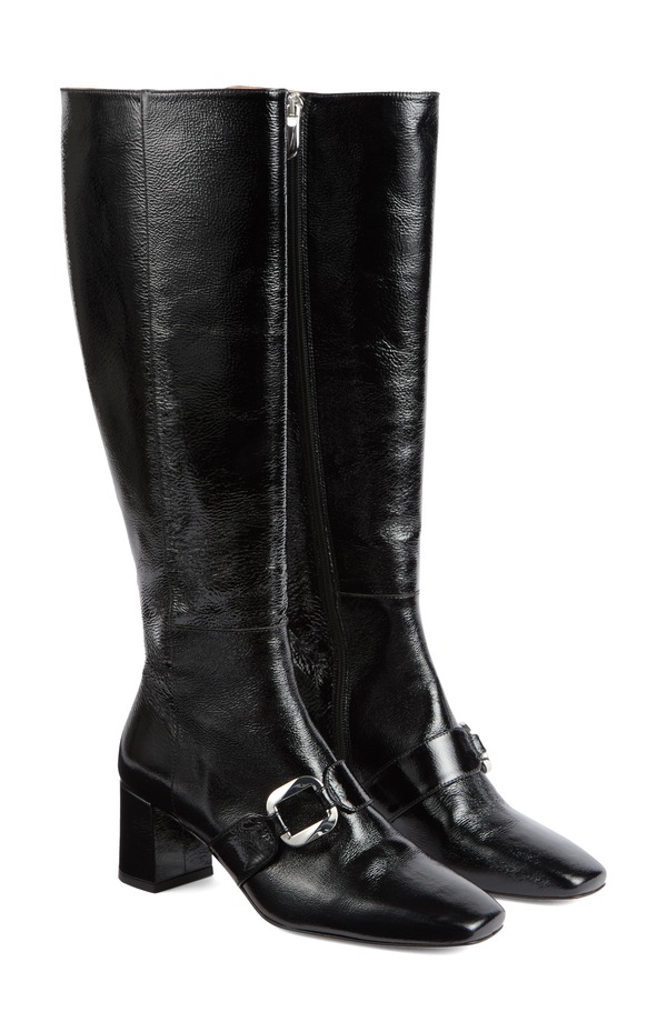 エルケーベネット レディース シューズ ブーツ・レインブーツ ヒール LK Bennett Gigi Oloid Block Heel Knee High Boot Black ブラック