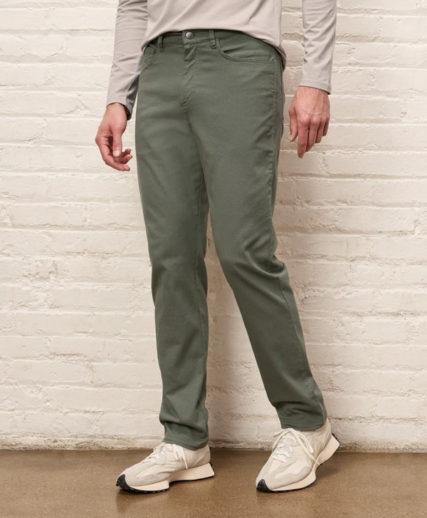 パクト メンズ ボトムス 心地好いズボン下 綿織物 Pact Organicotton Stretch Twill 5-Pocket Pant Castor Green 緑であること