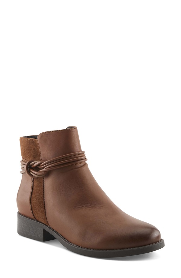 発条足取り レディース シューズ ブーツ・レインブーツ Spring Step Ornela Bootie Cognac