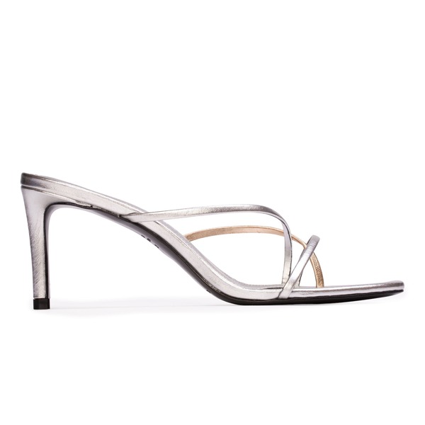 ブラックスエードスタジオ レディース シューズ 踵 サンダル トール BLACK SUEDE STUDIO Carla 65 Metallic Sandal Silver/Gold Leather ゴールド