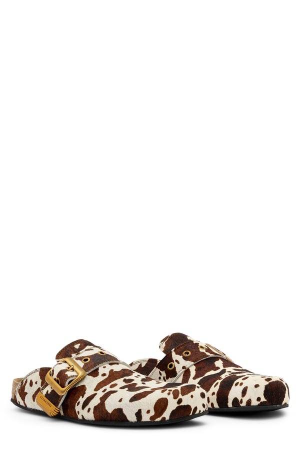 オールセインツ レディース シューズ パンプス AllSaintstaffa Genuine Calf Hair Mule Cow Print
