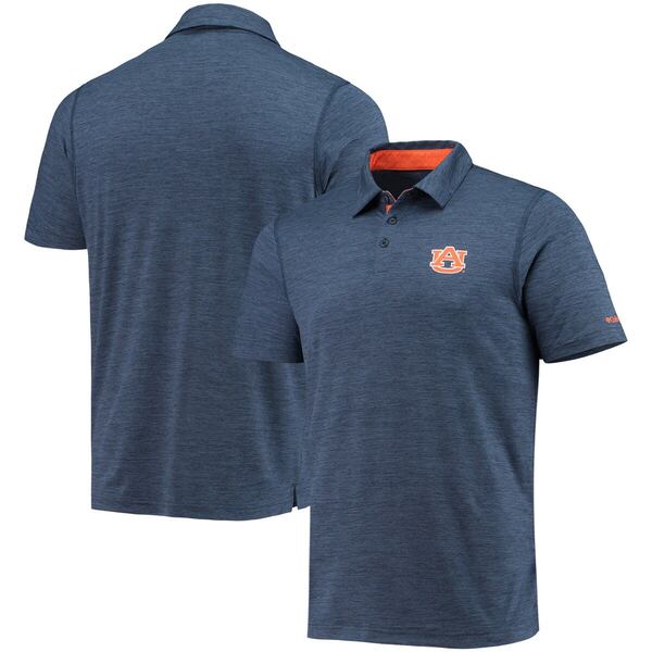 コロンビア メンズ トップス ポロシャツ Men's Columbia Navy Auburn Tigers Tech Trail Omni-Shade Polo Navy ネイビー