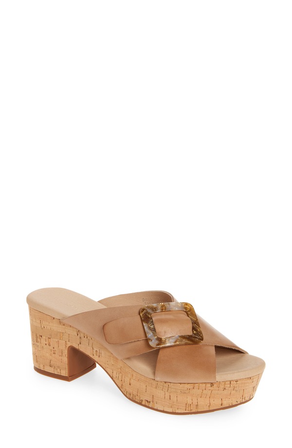 ショコラブルー レディース シューズ ヒール プラットフォーム サンダル Chocolat Blu Grita Platform Sandal Sand Leather サンド