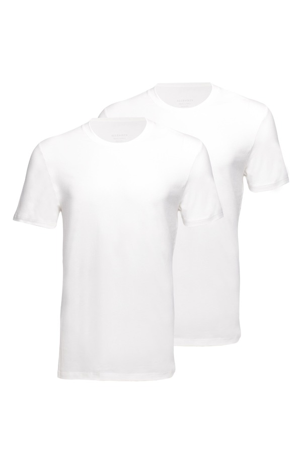 オールセインツ メンズ トップス プルオーバー 労働者の一団のど首 AllSaints 2-Pack Crewneck T-Shirts White 白いこと