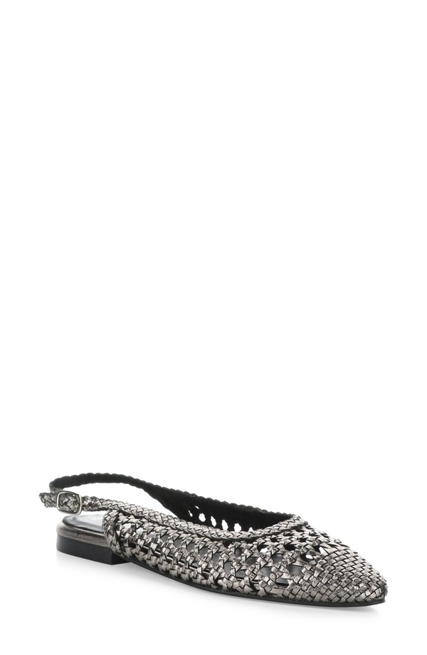 ボスアンドコー レディース シューズ パンプス キャップ Bos. & Co. Willow Slingback Cap Toe Flat Pewter ピューター