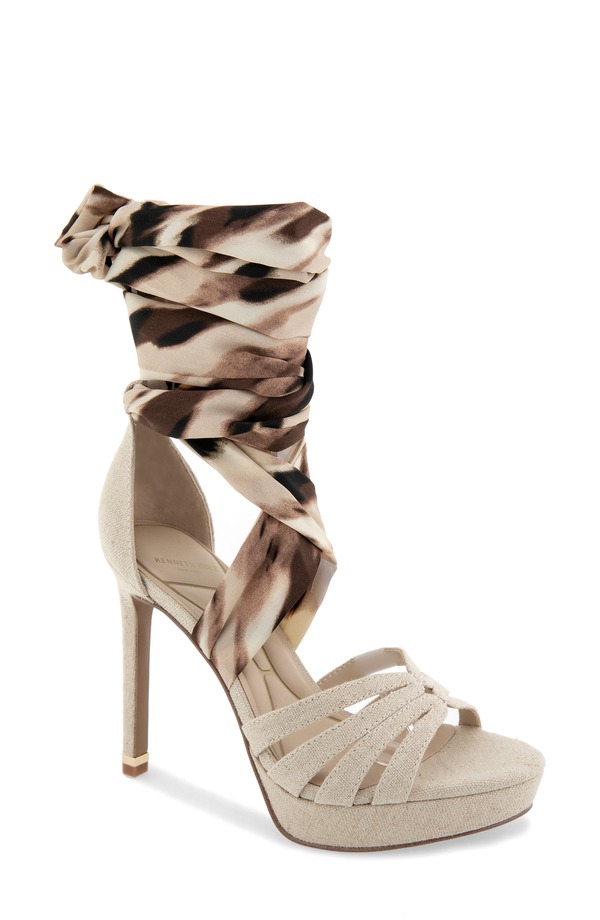 ケネスコール レディース シューズ サンダル Kenneth Cole Nikki Sandal Natural Fabric|ReVida 店