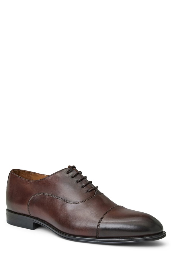 ブルーノマグリ メンズ シューズ オックスフォード 旗がしら Bruno Magli Adriano Cap Toe Oxford Brown 赤銅色