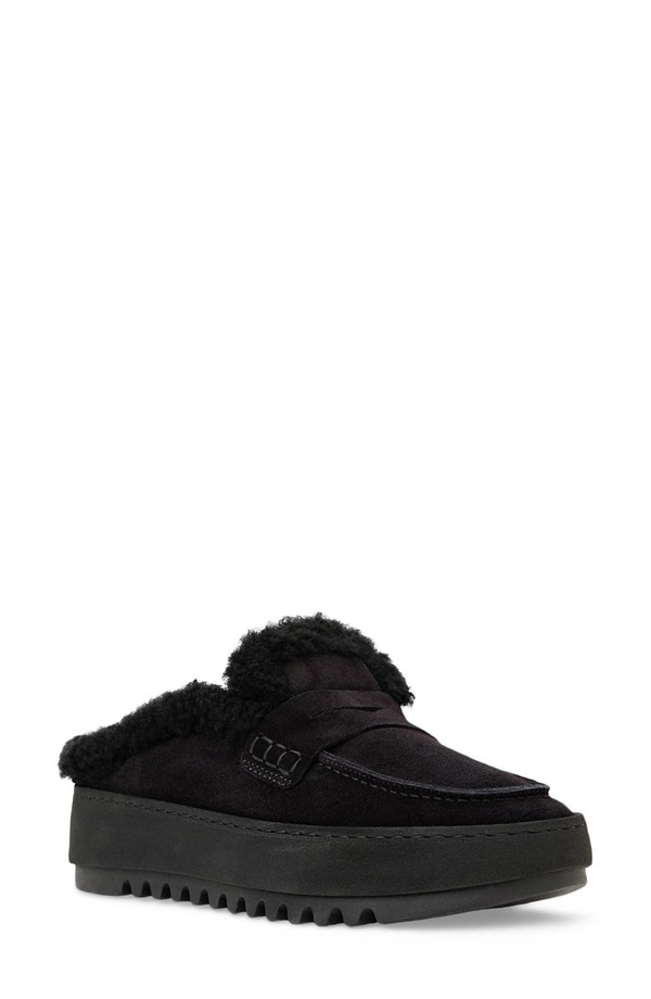 アクアタリア レディース シューズ ヒール Aquataliamata Genuine Shearling Lined Weatherproof Mule Black/ Black ブラック｜ReVida 店