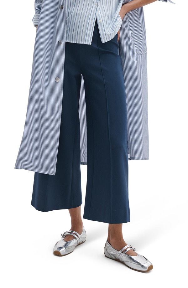 ラグアンドボーン レディース ボトムス レギンス ワイドレッグ パンツ rag & bone Irina Wide Leg Cropants Navy ネイビー