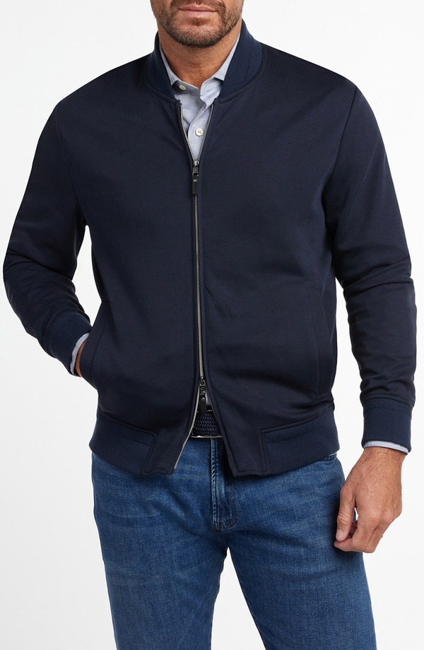 デイビッドドナヒュー メンズ アウター ジャケット・ブルゾン Davidonahue Cruiser Bomber Jacket Navy ネイビー