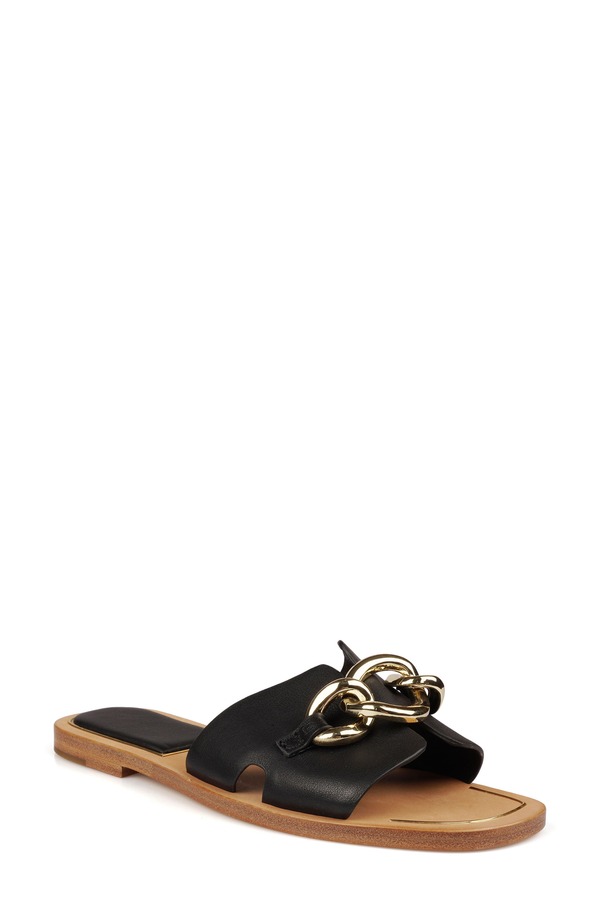 ジジ レディース シューズ サンダル ZIGI Nelissa Slide Sandal Blk Leathe