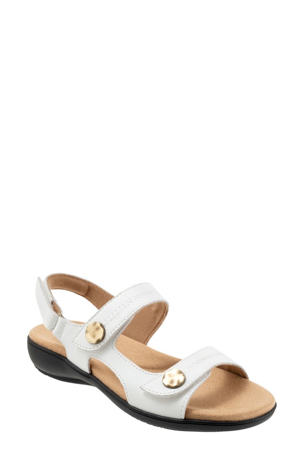 トロッターズ レディース シューズ 踵 サンダル Trotters Romi Stitch Slingback Sandal White 白いこと