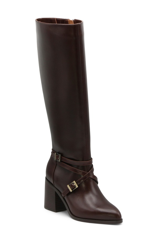 プリンスチャールズ島・デイビッド レディース シューズ ブーツ・レインブーツ Charles David Jacoby Knee High Boot Cognac Leather