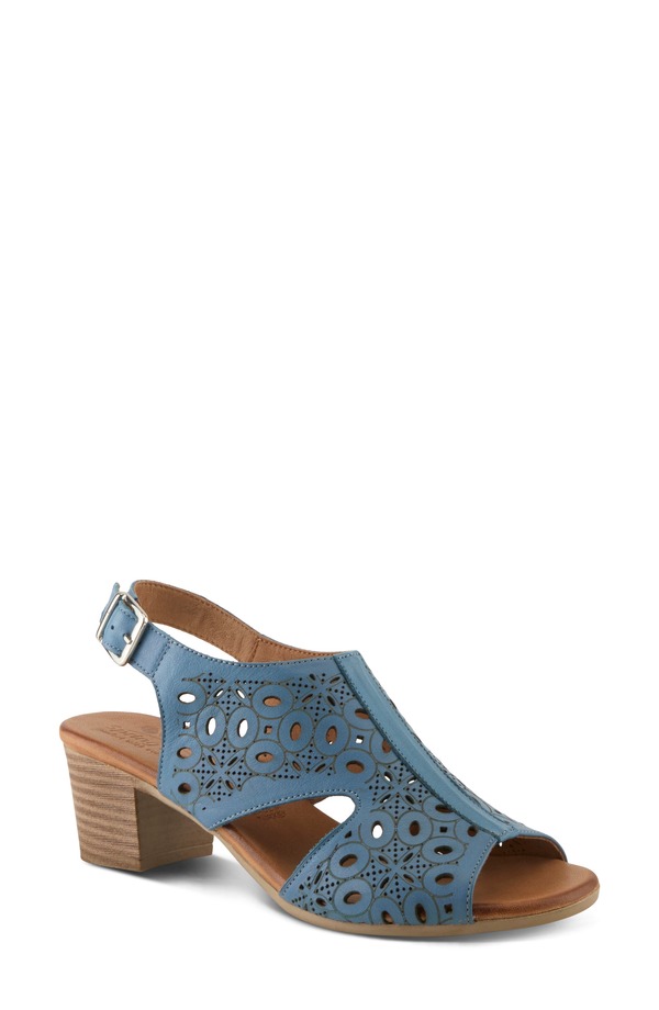 発条足取り レディース シューズ 踵 サンダル Spring Step Kovach Slingback Sandal Blue 青み