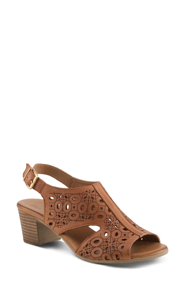 発条足取り レディース シューズ 踵 サンダル Spring Step Kovach Slingback Sandal Camel 駱駝