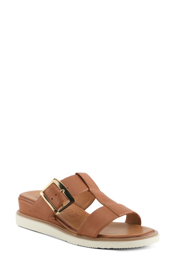 発条足取り レディース シューズ 踵 サンダル Spring Step Seaport Slide Sandal Camel 駱駝